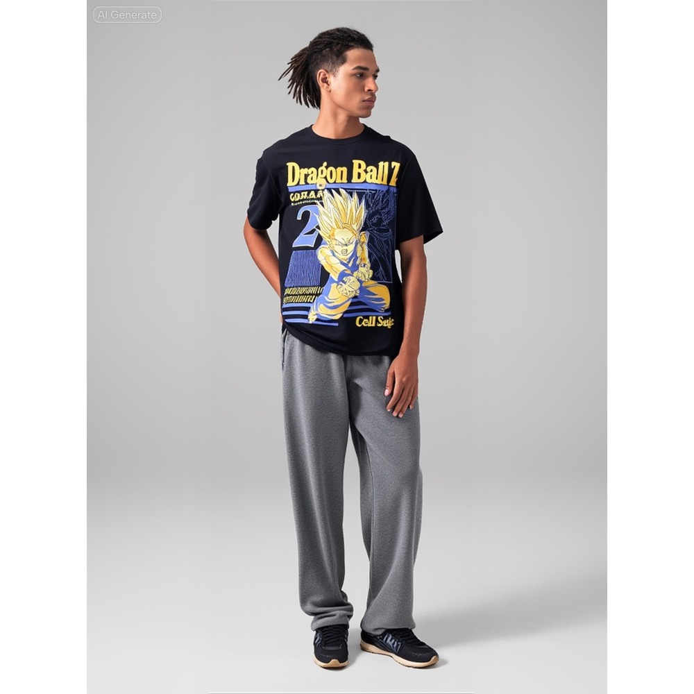 TOEI Animation Dragon Ball Z DBZ Gohan Cell Saga Graphic Short Sleeve T-Shirt XL